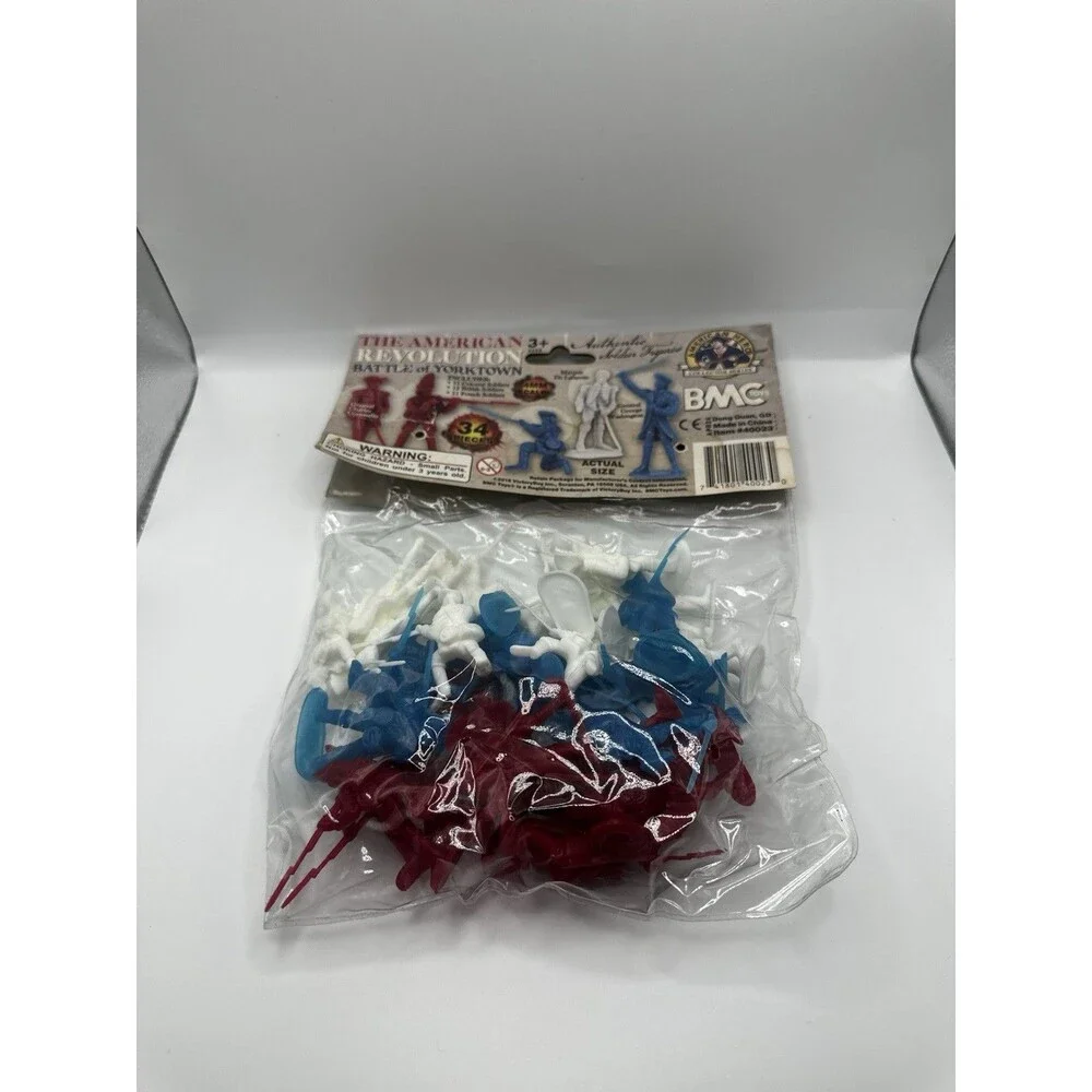 BMC Toys American Revolution Battle of Yorktown 32 Pcs, 54mm Soldiers Set